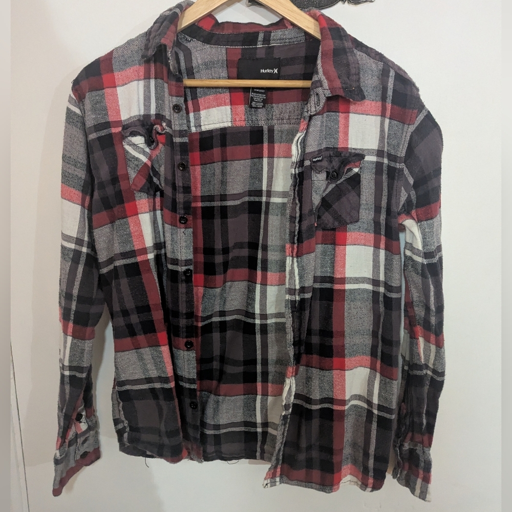 Kids Casual Red and Black Checkered Shirt